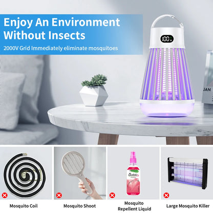 Nightglow 2-in-1 Mosquito Zapper Lamp — Portable USB Rechargeable