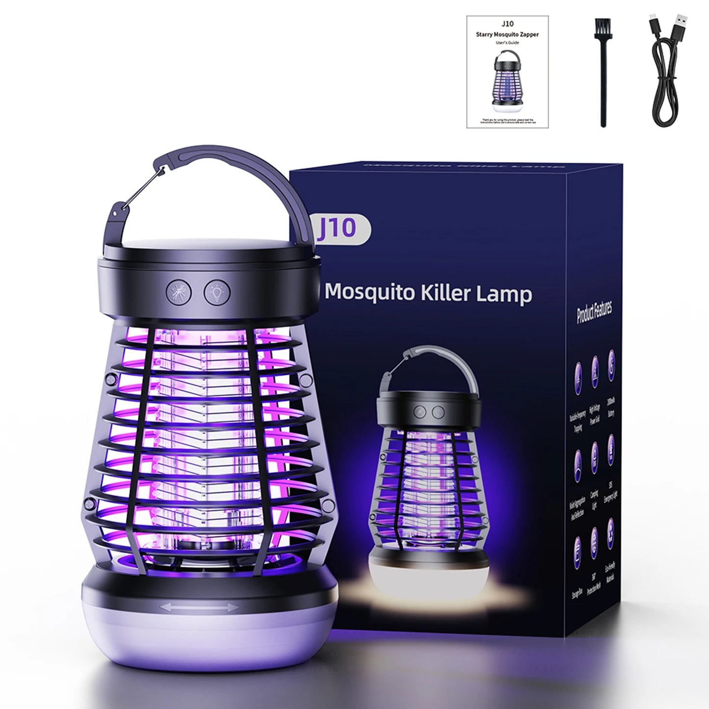 Nightglow 2-in-1 Mosquito Zapper Lamp — Portable USB Rechargeable