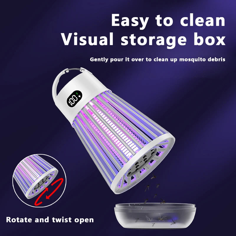 Nightglow 2-in-1 Mosquito Zapper Lamp — Portable USB Rechargeable