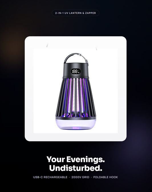 Nightglow 2-in-1 Mosquito Zapper Lamp — Portable USB Rechargeable